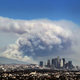 Smoke from two fires in the LA foothills. (AP Photo/Ringo H.W. Chiu)